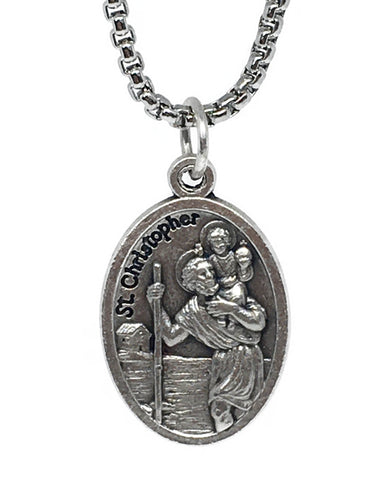 Saint Christopher Necklace Mean | Saint Christopher Protect Us Pendant -  1pcs New - Aliexpress